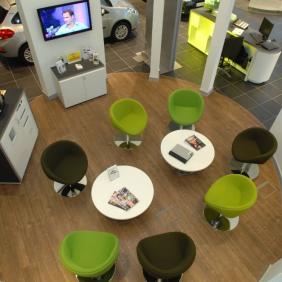 Car showroom waiting area